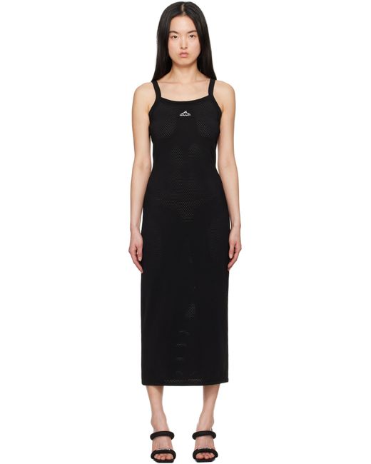Robe Midi De Style Camisole Noire En Filet T By Alexander Wang en coloris Black
