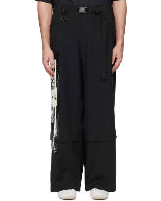 メンズ Y-3 ブラック Sport Uniform パッチ トラウザーズ Black