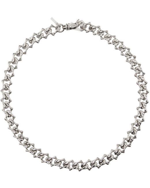 Emanuele Bicocchi Metallic Arabesque Chain Necklace for men