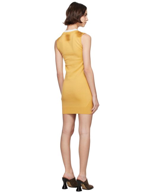 Robe Courte Shift Jaune J.W. Anderson en coloris Black