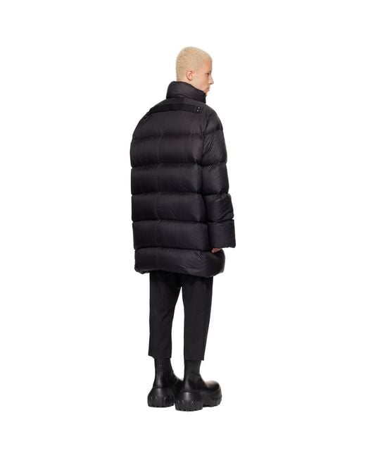Rick Owens Black Tower Turtle Down Coat for men