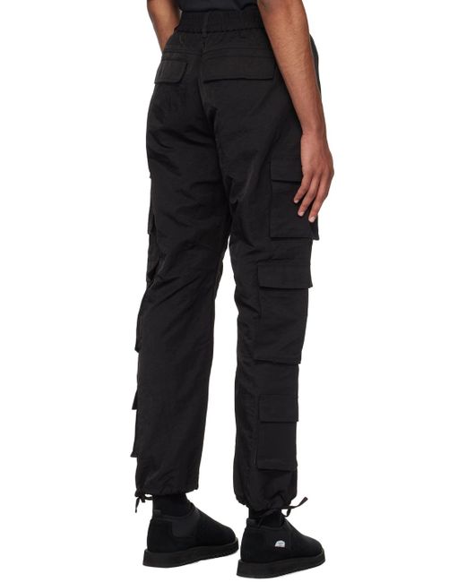 Represent Black Tech Cargo Pants for men