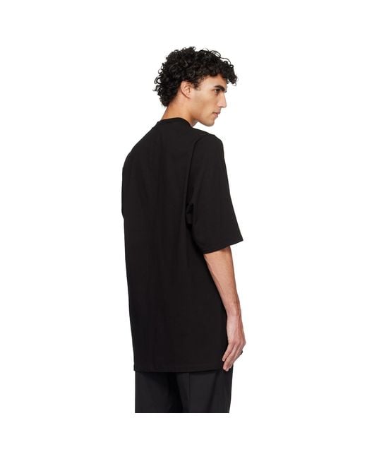 Rick Owens Black Temple Tommy T-Shirt for men