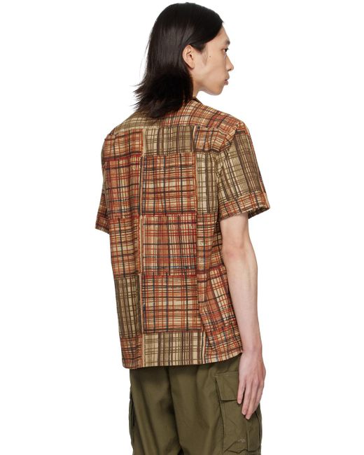 Beams Plus Multicolor Block Print Shirt for men
