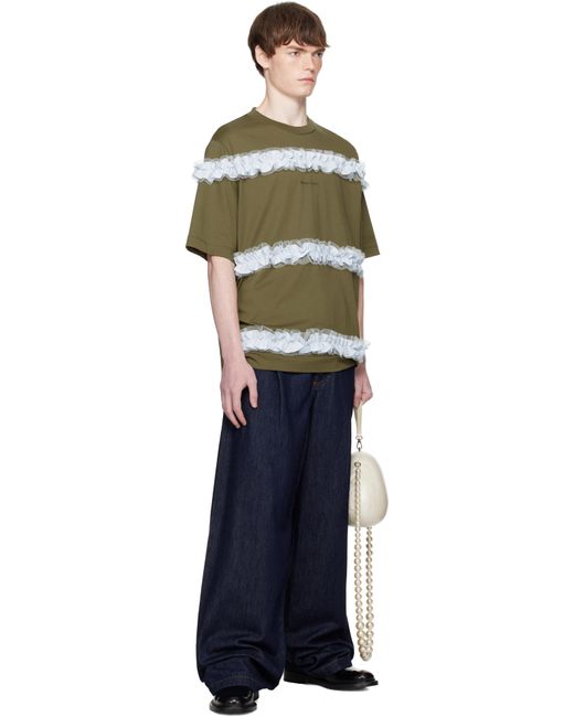 T-Shirt Kaki À Garnitures À Volants Simone Rocha pour homme en coloris Green