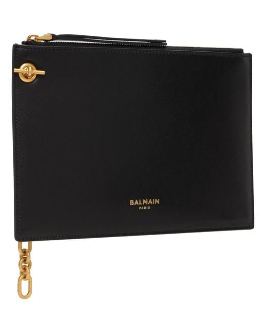 Balmain Black Pulse Zipped Pouch