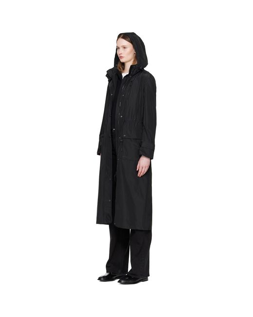 Mackage Black Magdelena Maxi-Length Raincoat