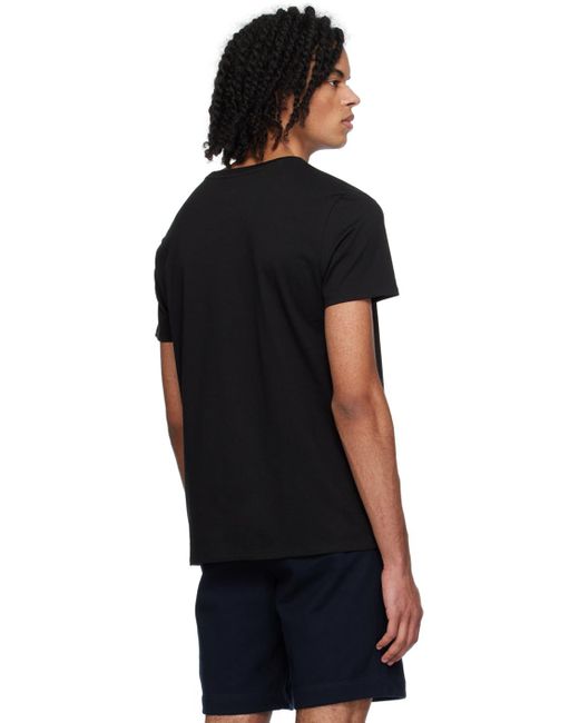 Lacoste Black V-neck T-shirt for men
