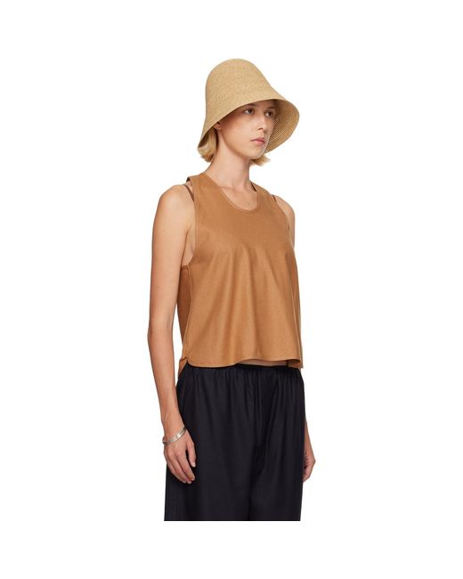 Baserange Black Tan Apron Top