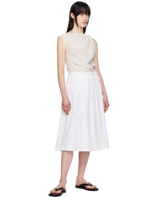 LE17SEPTEMBRE White Asymmetrical Draped Tank Top
