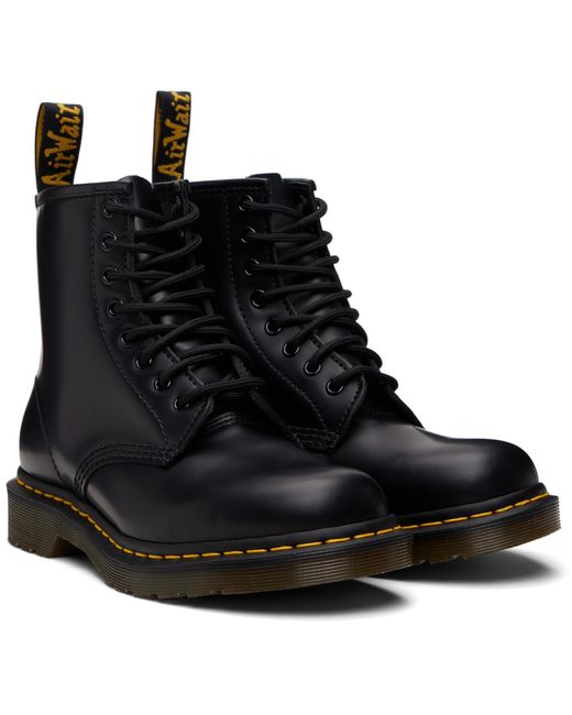 Dr. Martens Black 1460 Smooth Leather Lace Up Boots for men
