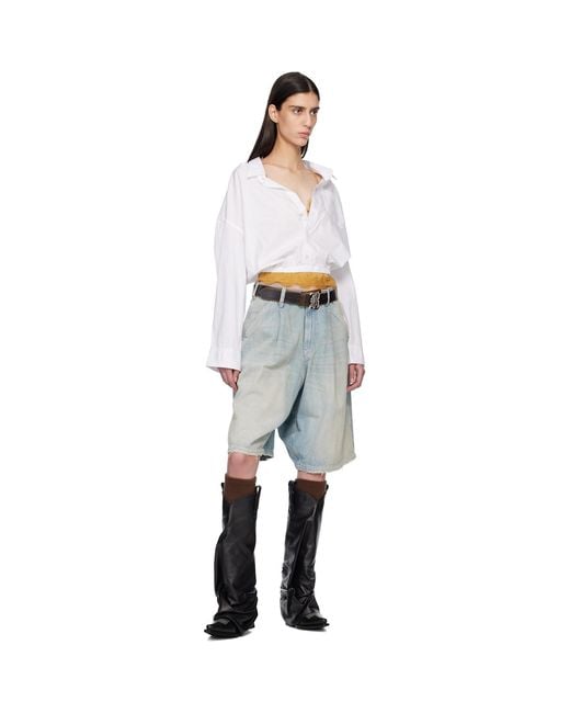 R13 Black Ssense Exclusive Baggy Jesse Carpenter Denim Shorts