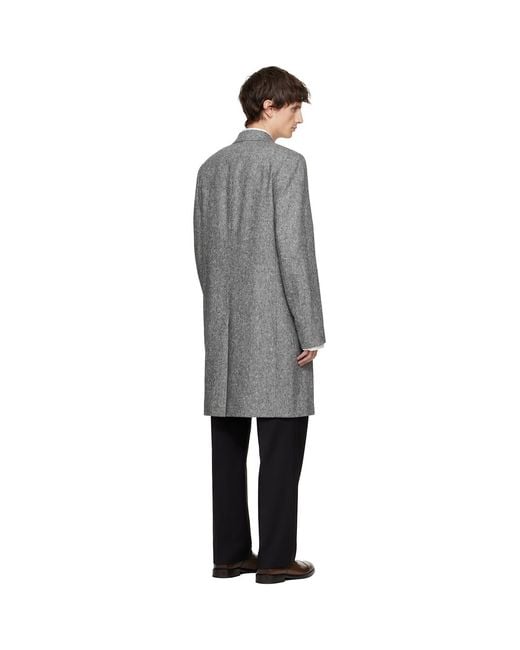 Paul Smith Black Double Breasted Over Coat for men