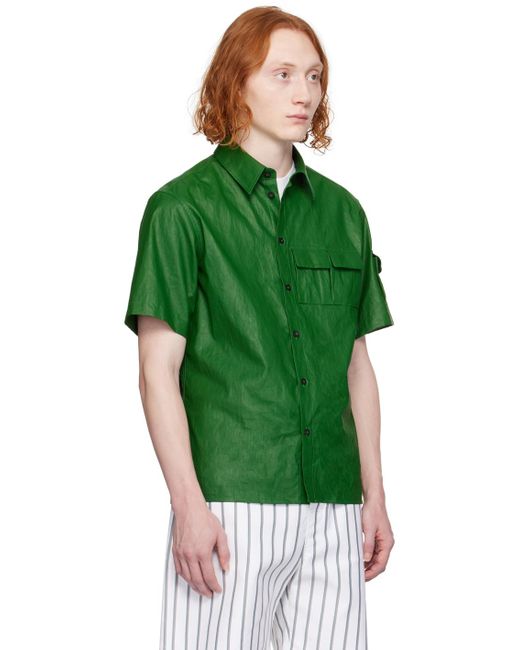 Ferragamo Green Utility Shirt for men