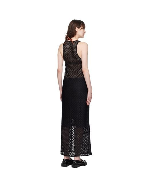 Ganni Black Hardware Maxi Dress