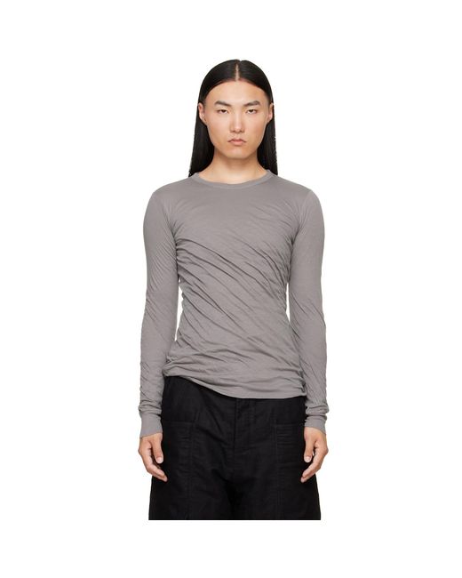 Rick Owens Gray Tower Double Ls T-Shirt for men