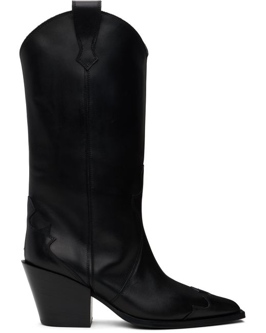 Aeyde ブラック Ariel レザー カウボーイブーツ Black