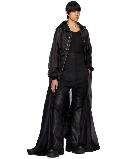 Manteau drapé noir à fronces - lido Rick Owens pour homme en coloris Black