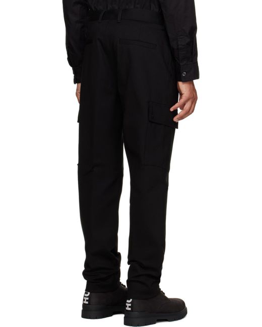 Pantalon cargo ajusté noir HUGO pour homme en coloris Black