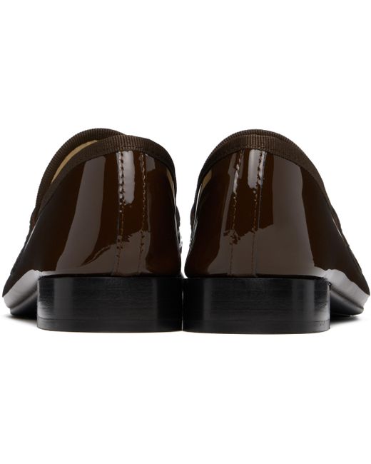 Repetto ブラウン Michael ラバーソール ローファー Black