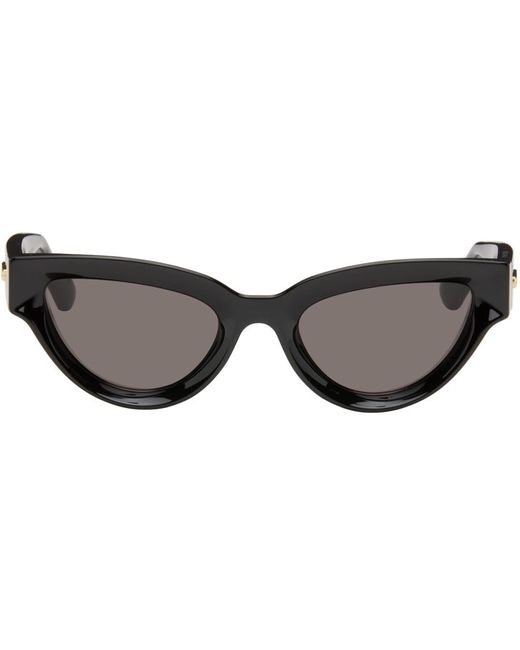 Bottega Veneta Black Sharp Cat-eye Sunglasses for men