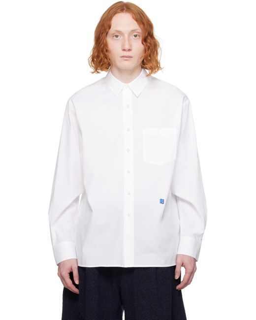 Chemise à manches longues blanche à boutons - significant Adererror pour homme en coloris White