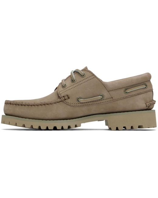 Timberland Black Taupe Authentic Boat Shoes for men