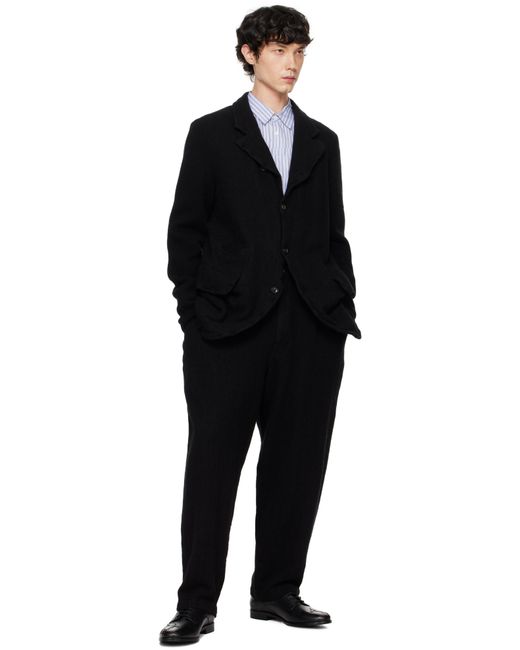 メンズ Comme des Garçons サージ テーラードジャケット Black