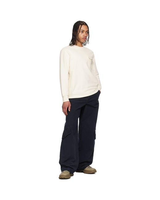 Moncler Black Off- Cotton Pocket Sweatshirt for men