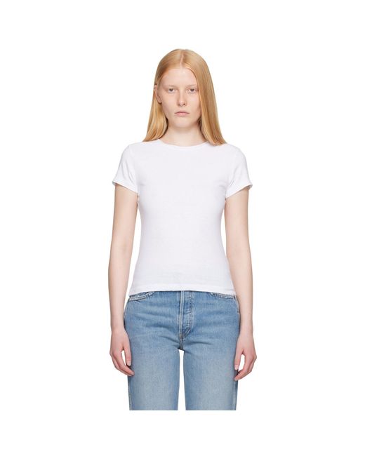 Re/done White Hanes Edition 1960S Slim T-Shirt