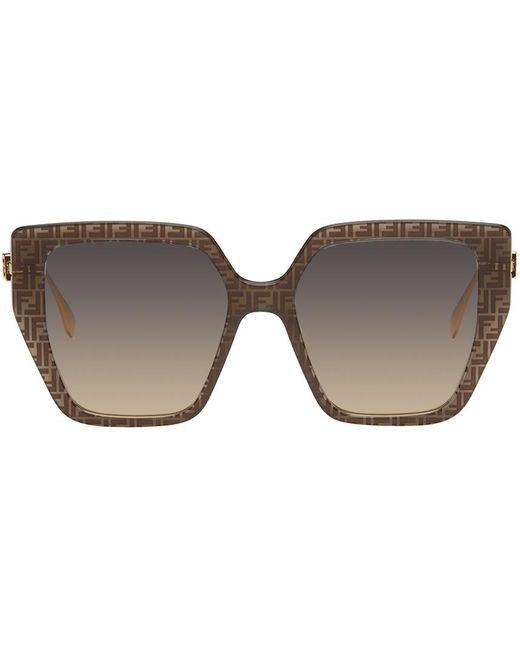 Fendi Black Brown Cat-eye Sunglasses