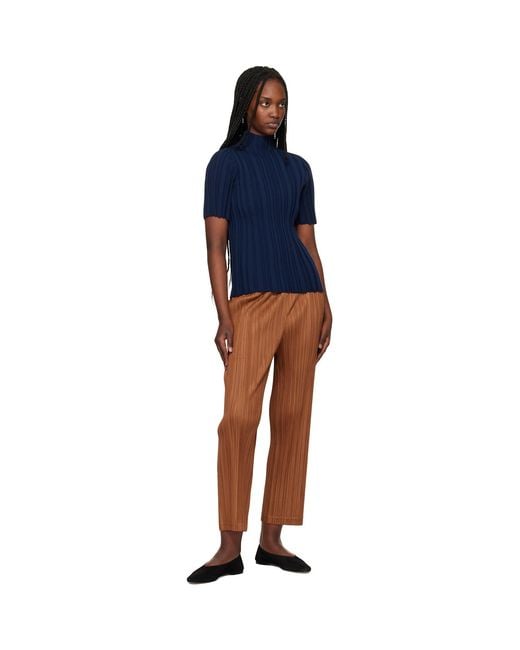 Pleats Please Issey Miyake Black Tan Thicker 2 Trousers