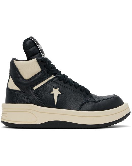 Rick Owens Black Converse Edition Turbowpn Mid Sneakers
