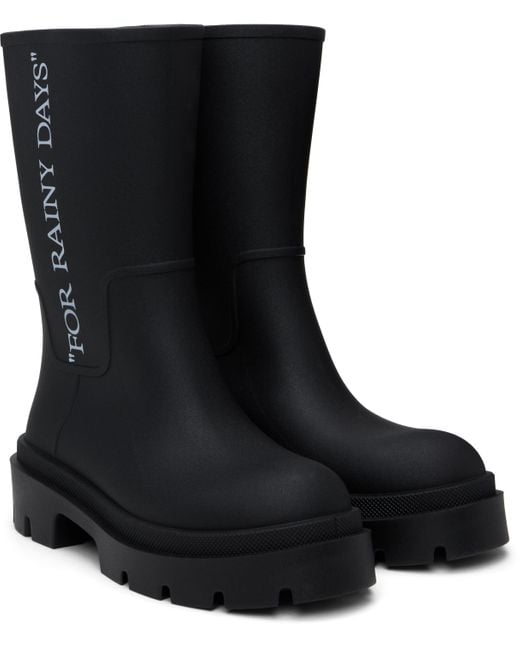 Off-White c/o Virgil Abloh ブラック Reboot Rainy Days ブーツ Black