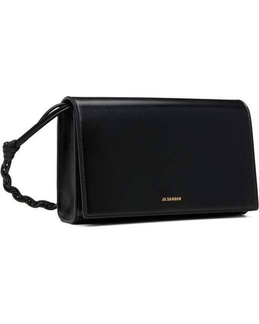 Jil Sander Black Tangle Wallet Bag