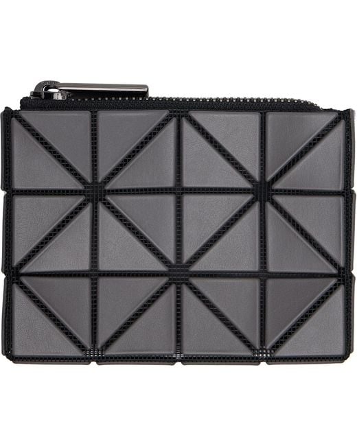 Issey Miyake Gray Casette Card Holder for men
