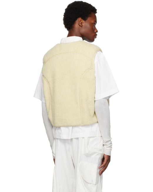 Entire studios White Off- Fluffy Vest for men