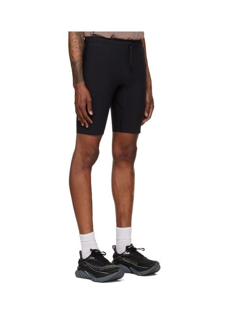 On Shoes Black Zero Half Tight Running Shorts for men