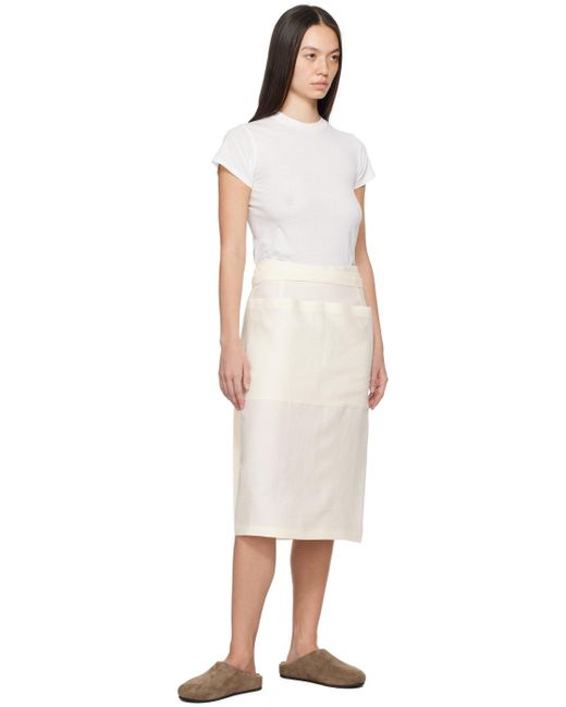 The Row White Off- Lulli Midi Skirt