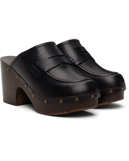 A.P.C. Black 'Les Sabots' Heels
