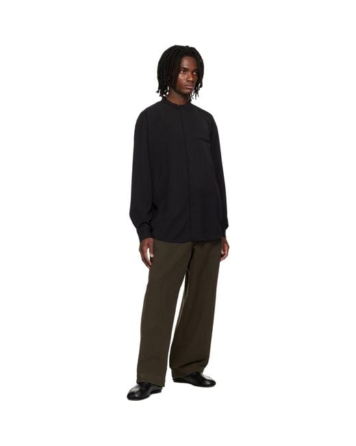 Entire studios Black Mao Dart Shirt for men
