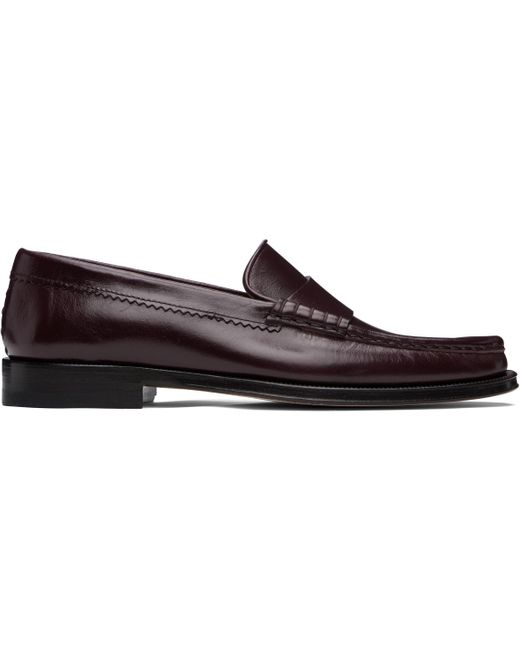 Gabriela Hearst Black Burgundy Seren Loafers
