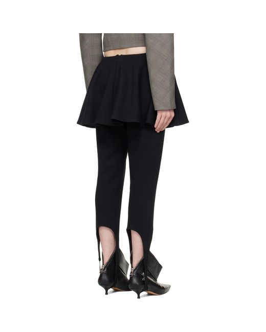FIDAN NOVRUZOVA Black Ashlyn Stirrup Skirt Leggings