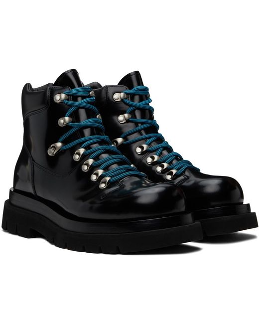 Bottega Veneta Black Lug Hiking Boots for men