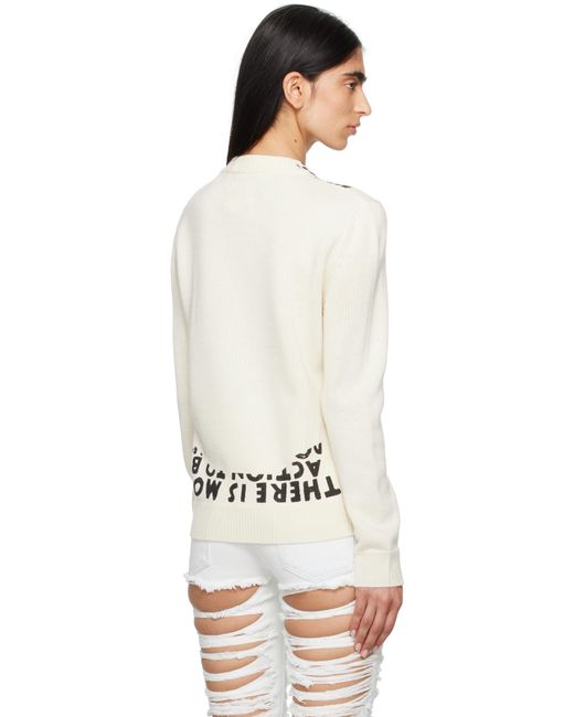 MM6 by Maison Martin Margiela オフホワイト Sida プリント セーター Multicolor