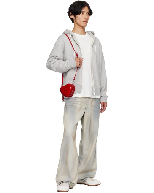 メンズ Vivienne Westwood レッド ミニ Heart クロスボディバッグ Red