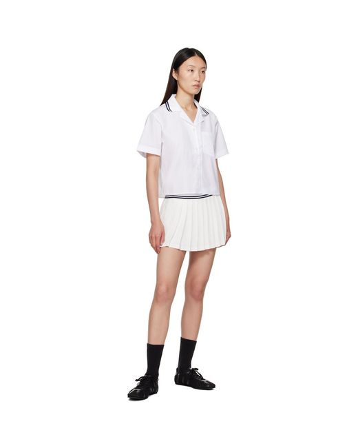 Sporty & Rich Black 'Src' Logo Abigail Miniskirt