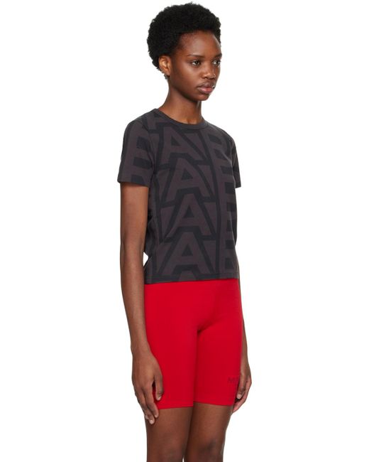 Marc Jacobs Red Gray 'the Monogram' T-shirt