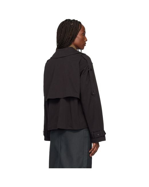 Proenza Schouler Black Label Yasmin Cropped Trench Coat