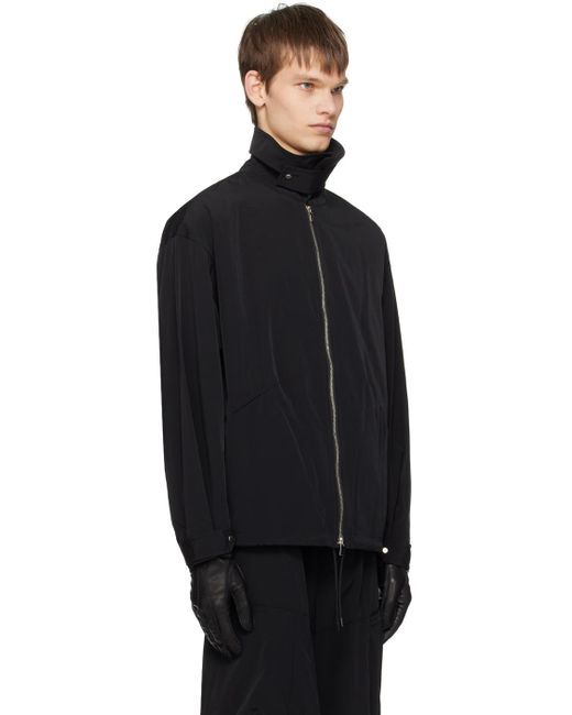 Attachment Black Drawstring Jacket for men